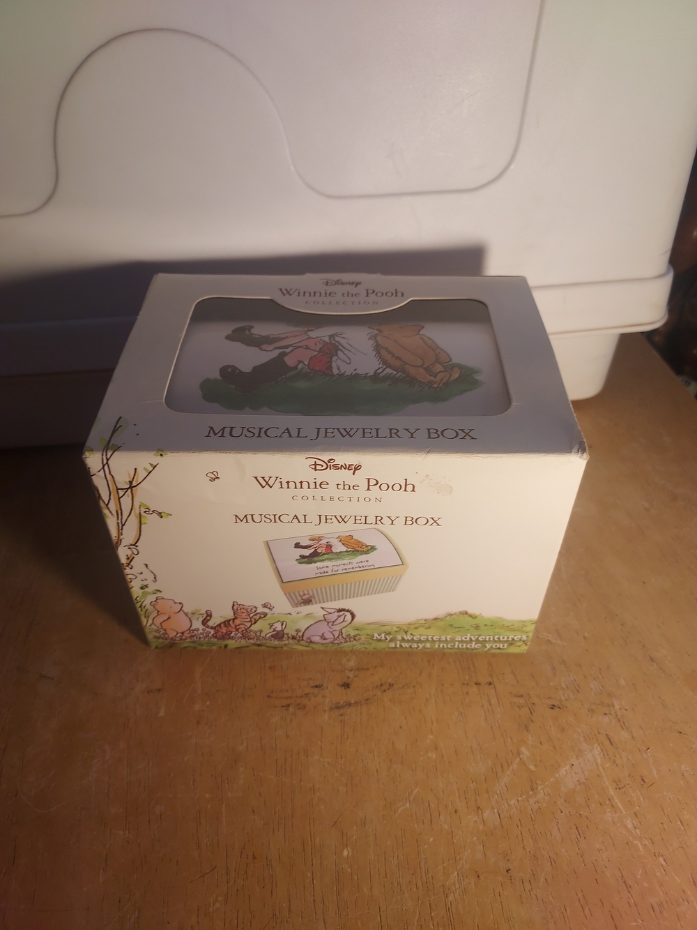 Disney Winnie the Pooh Musical Jewelry Box - Cream, Green, Brown